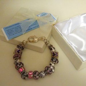 NWT  Handcrafted Dog Mom/Dog Lover Beads & Charms Bracelet
